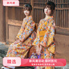 日系和服女正装改良日本浴衣黄色可爱神明少女和服拍摄写真服