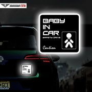 babyincar车贴车内有宝宝，警示贴纸车身提示磁贴纸反光标识装饰