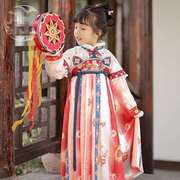 2023冬季儿童冬装女童中国风刺绣，卡通超仙洋气，汉服襦裙宝宝加绒裙
