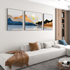 客厅沙发背景墙装饰画三联画现代简约高级感抽象艺术大气挂画