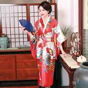 高档日本和服正装孔雀，女士和服舞台演出服，拍照cospaly工作