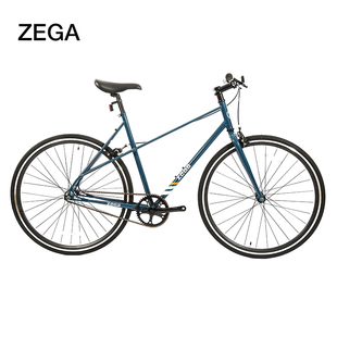 ZEGA公路通勤自行车铬钼钢车架单速轻便休闲男女城市代步车