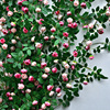 仿真玫瑰花假花空调管道装饰花，藤条遮挡塑料藤蔓，植物摆设吊顶墙面