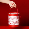 新年女神节印花风抱抱桶手提礼盒饭桶水桶包常温蛋糕包装盒定制