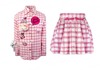地球店粉色格子粗花呢，洋气高级感套装女春秋，衬衫外套半身裙两件套