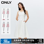 ONLY春夏时尚百搭交叉绑带牛仔吊带连衣裙女123342014