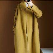 双面羊绒毛呢大衣女2020冬季宽松气质，韩版中长款呢.子外套反