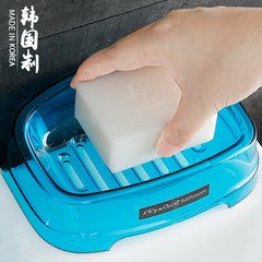 韩国进口大号免打孔肥皂盒卫生间沥水香皂盒浴室置物架收纳肥皂架