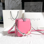 kafeilan包包2023包包小众设计粉红色链条单肩包腋下女斜跨包