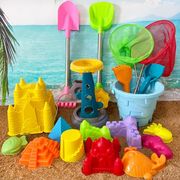 玩沙工具儿童沙滩玩具套装大号城堡塑料桶挖土铲子桶模具海边