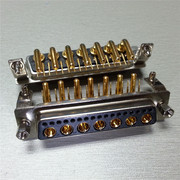 母头矩形dsub连接器24母座重载弯脚177芯母插头镀金3u带支架