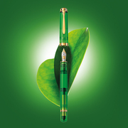 Pelikan百利金帝王Souverän M800 Green Demonstrator绿色透明示范钢笔18K金双色笔尖墨水笔 商务送礼