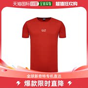 香港直发ARMANI阿玛尼男士红色印花圆领短袖T恤6KPT04PJ02Z1459