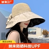 可折叠黑胶渔夫帽防晒遮阳帽，防紫外线太阳帽，女大檐帽子夏季凉帽