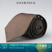 GORNIA/格罗尼雅男士领带100%桑蚕丝商务复古百搭领带男