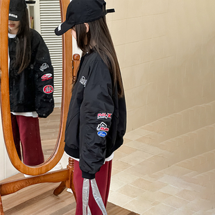 女童外套棒球服春款儿童，2024韩版女孩洋气夹克，中大童时髦上衣