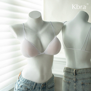 kbra显胸大腰细外扩版美背内衣女，前扣式三角杯显大小，胸聚拢文胸罩(文胸罩)