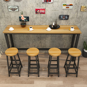 靠墙吧台桌椅奶茶店，桌子网红阳台酒吧台家用餐桌，小型简约椅子客厅