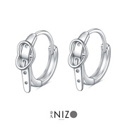 韩版个性女款爱心皮带耳环s925纯银，爱心耳扣气质时尚耳钉潮流饰品