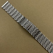 手表表带平口20mm表带平口实心拉扣表带，全钢表带长度17.3厘米