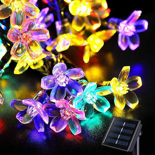 led太阳能灯户外庭院灯串灯防水花园，别墅装饰星星，灯串闪灯带自动