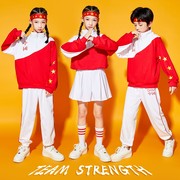 春季儿童啦啦队演出服小学生运动会班服中国风表演服装幼儿舞蹈服