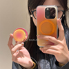 kaia 粉黄橙水蜜桃渐变适用苹果15promax手机壳iphone1412双层11女14pro创意磁吸支架13promax全包手机套