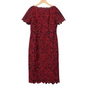 L牌品牌女装高端休闲时尚气质百搭女红色连衣裙睐A2-15712