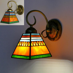 壁灯床头 镜前铁艺灯 单头卧室灯地中海过道简约欧美式灯
