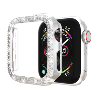 适用于苹果手表432保护壳，金属镶钻applewatchseries边框保护壳
