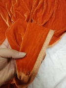 140门幅橘色真丝绒重磅真丝绒制衣面料布料