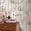 美式复古木纹壁纸儿童客厅卧室英伦地中海电视背景壁纸咖啡厅墙纸