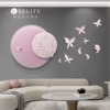 现代简约浮雕卧室背景墙，装饰画餐厅床头艺术挂画蝴蝶，沙发壁饰