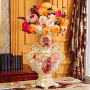 欧式花瓶陶瓷装饰摆件奢华客厅电视柜大号落地家居餐桌干花插花器