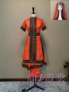 北京出租古丽米娜塔吉克舞蹈服装，新疆维吾尔少数民族表演服饰