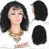 欧美假发女自然逼真娃娃发非洲小卷 wig黑色高温化纤丝哑光头套