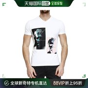 香港直邮EMPORIO ARMANI 男士白色印花T恤 R1T25J-R14GJ-100