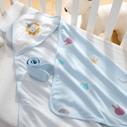 初生婴儿纯棉包被新生龙宝宝用品夏季薄产房包单外出抱被a类包巾