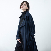 yunatu黑暗系风衣天丝设计师，品牌自制韩版宽松高端大气春季外套女