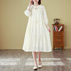 法式气质白色连衣裙初秋春女装显瘦度假风长袖连身裙子好质量