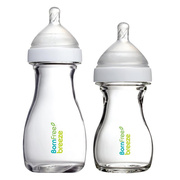 美国bornfree宝宝奶瓶，防摔玻璃婴儿防胀气宽口径新生儿奶瓶