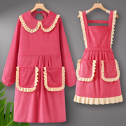 罩衣女长袖围裙厨房家用做饭餐饮专用时尚日系网红同款工作服