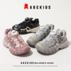 abckids女童鞋子2023冬季防滑耐磨儿童运动鞋，女宝加绒二棉鞋