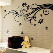 亚克力花藤3d立体墙贴画客厅卧室壁纸自粘温馨背景电视墙装饰品