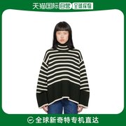 香港直邮潮奢totÊme女士绿色&灰白色signature高领毛衣