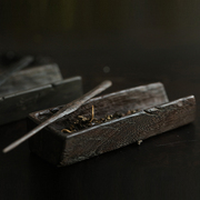 合行研物l 阴沉乌木长方形茶则茶荷日式木工作者侘寂茶器