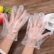 加厚一次性手套餐饮美发手膜食品吃龙虾透明塑料PE薄膜手套家用