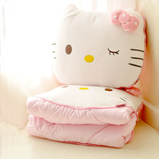 粉猫抱枕空调被抱枕两用办公室，沙发飘窗靠垫，靠枕午睡枕午休被礼物