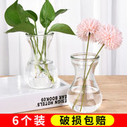 创意简约玻璃花瓶透明水培，绿萝植物花瓶花盆风信子插花瓶客厅摆件