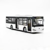 143上海公交申龙客车模型，白色素车儿童合金玩具车大号灯光